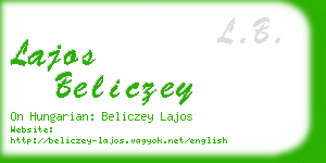 lajos beliczey business card